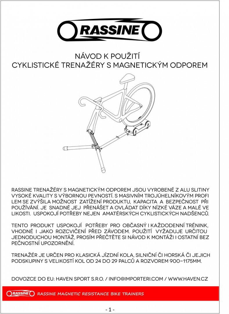 Cyklotrenažér RASSINE