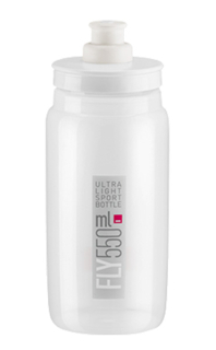 Fľaša ELITE Fly 0,55l číra šedé logo